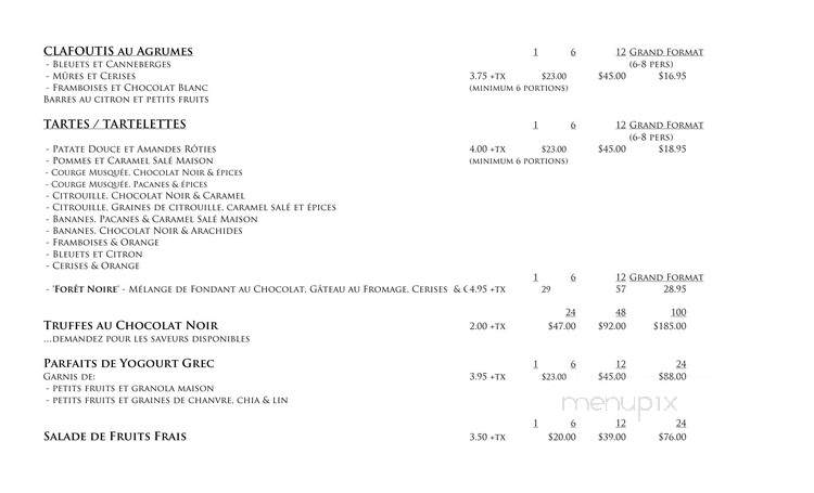 Sweet Lee's - Verdun, QC menu_pic