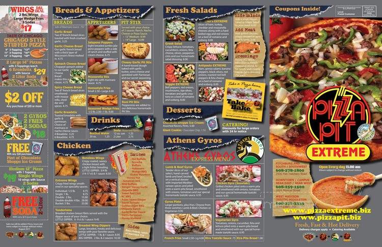 Pizza Extreme - Fitchburg, WI menu_pic