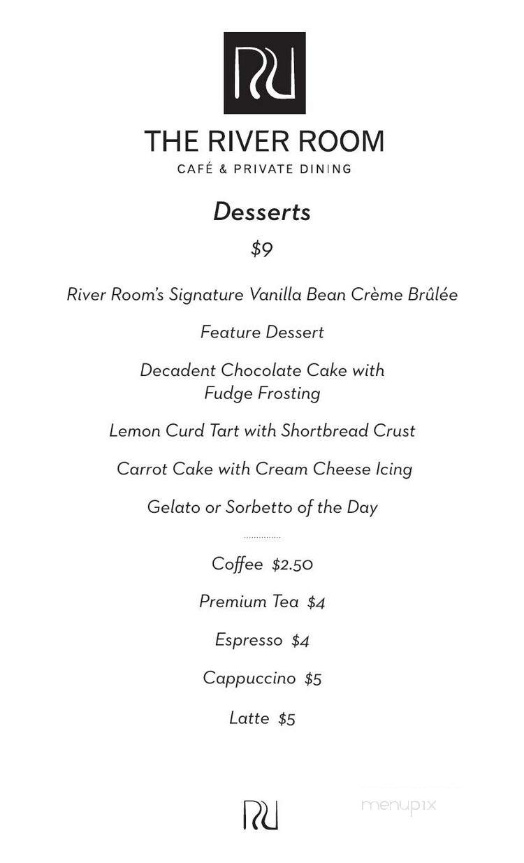 The River Room - London, ON menu_pic