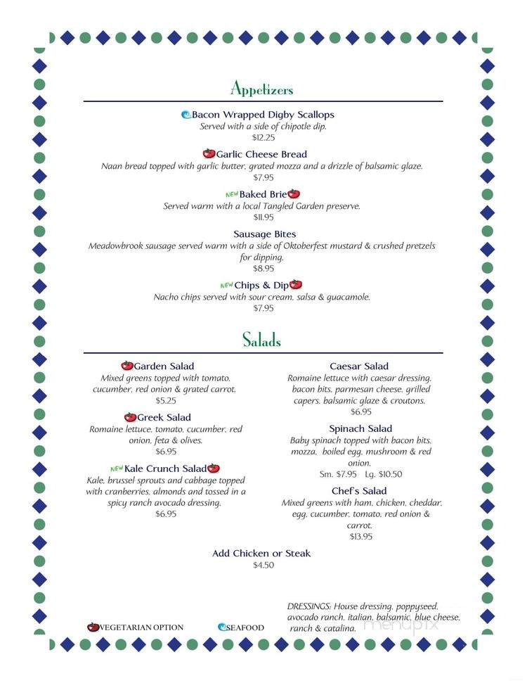 Evangeline Inn Cafe - Grand Pre, NS menu_pic