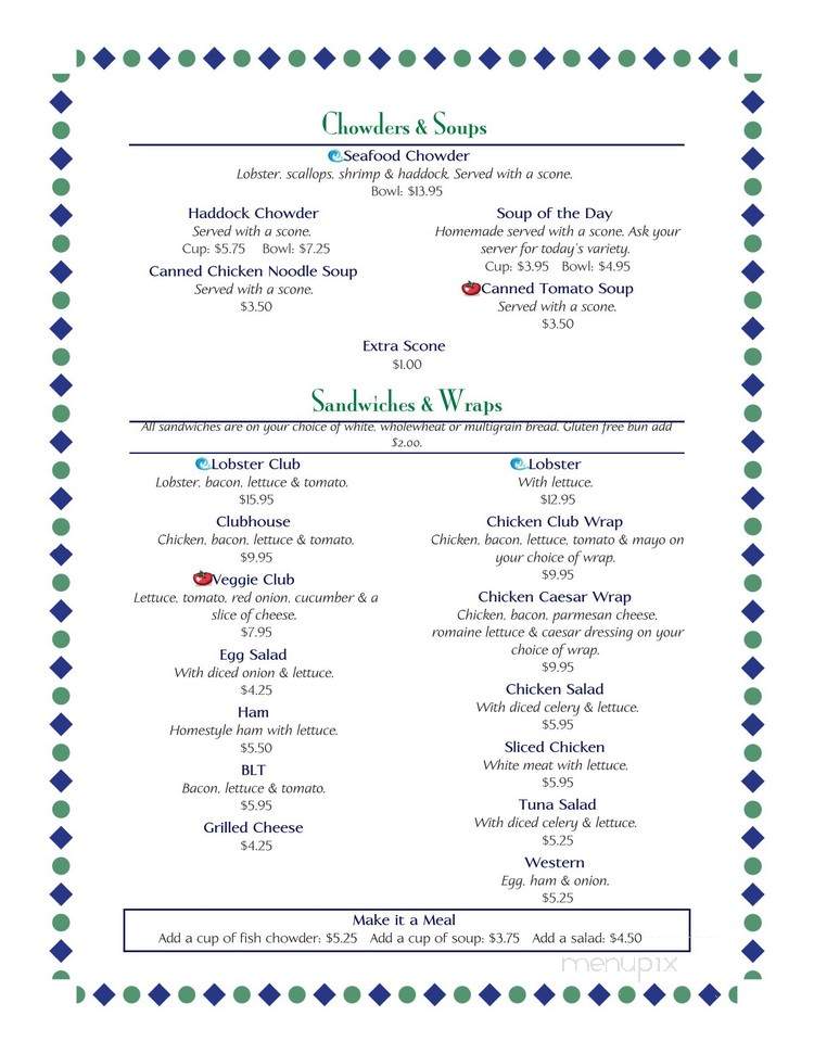 Evangeline Inn Cafe - Grand Pre, NS menu_pic