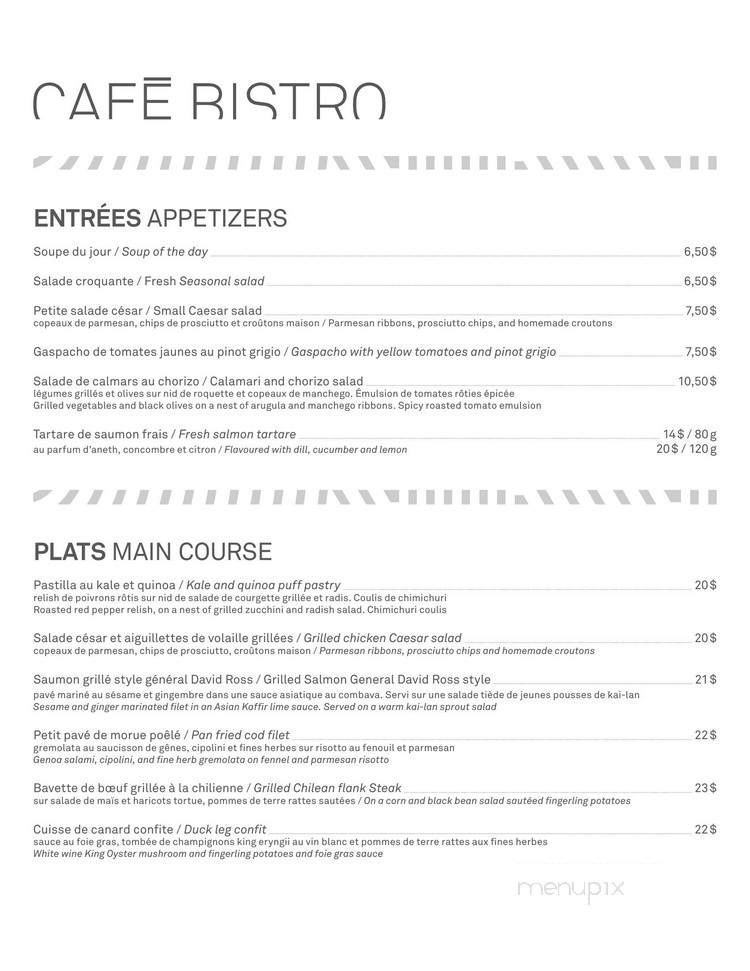 Cafe Bistro du Musee McCord - Montreal, QC menu_pic