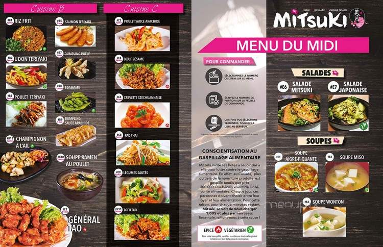 Mitsuki - Brossard, QC menu_pic
