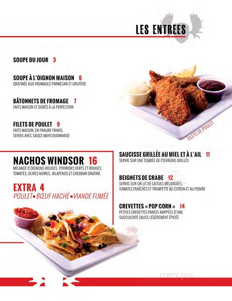 Windsor - Val-d'Or, QC menu_pic