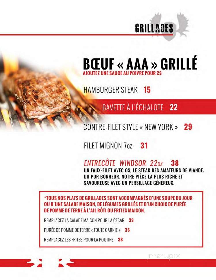 Windsor - Val-d'Or, QC menu_pic