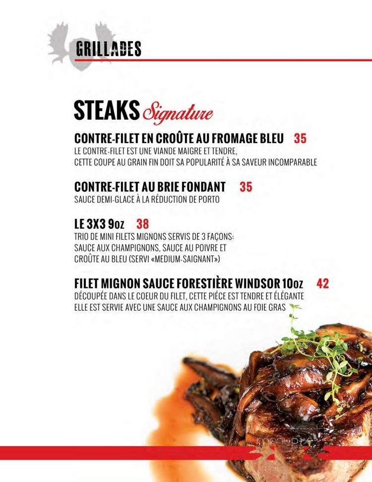 Windsor - Val-d'Or, QC menu_pic