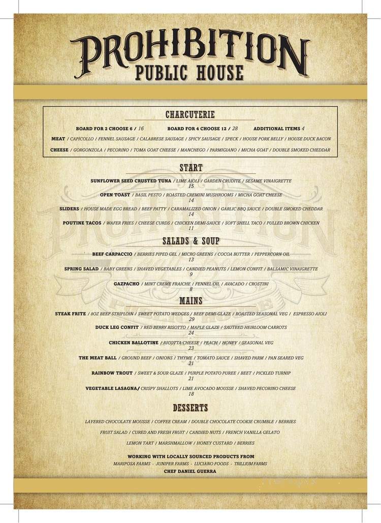 Prohibition Public House - Ottawa, ON