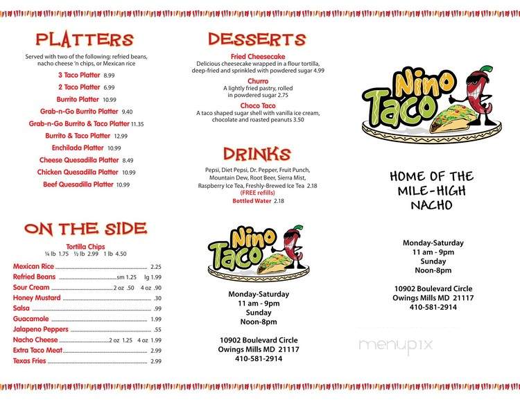 Nino Taco - Owings Mills, MD