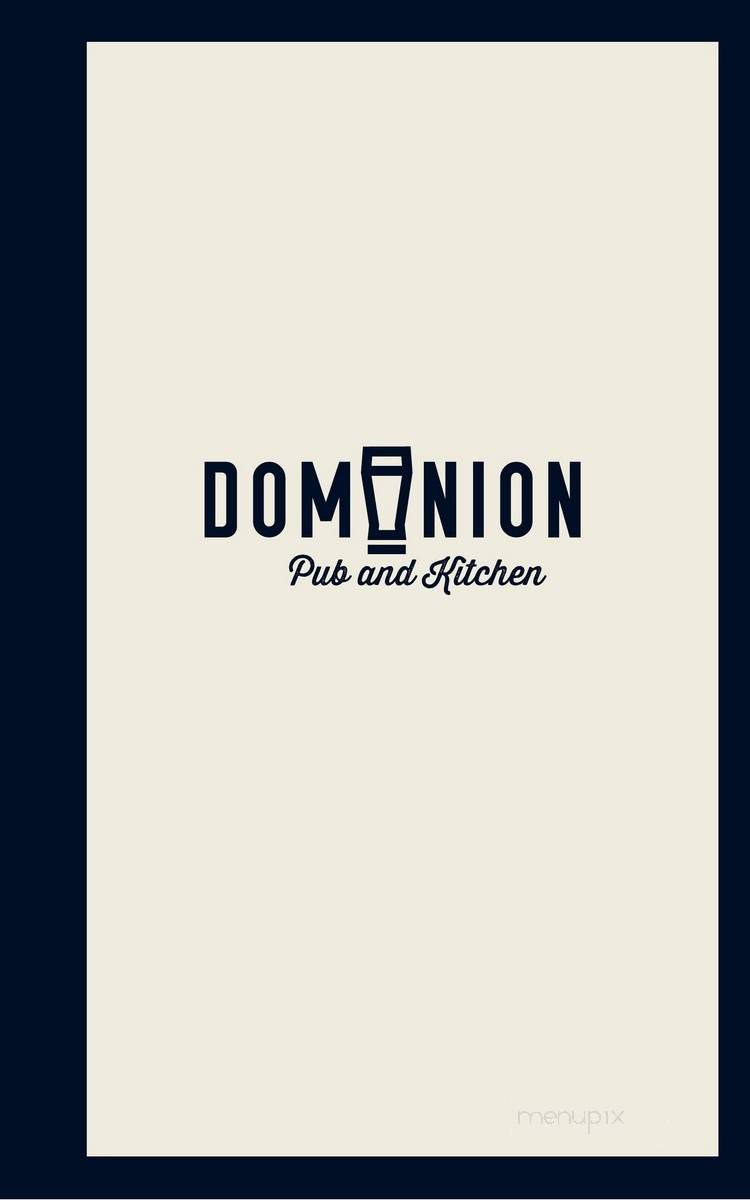 Dominion Pub and Kitchen - Toronto, ON menu_pic