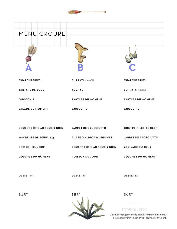 Le Boating Club - Laval, QC menu_pic