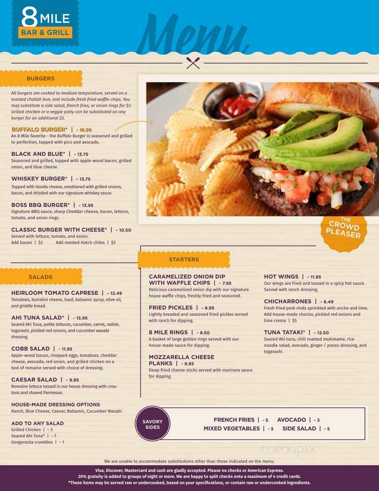 8 Mile Grill and Bar - Canon City, CO menu_pic