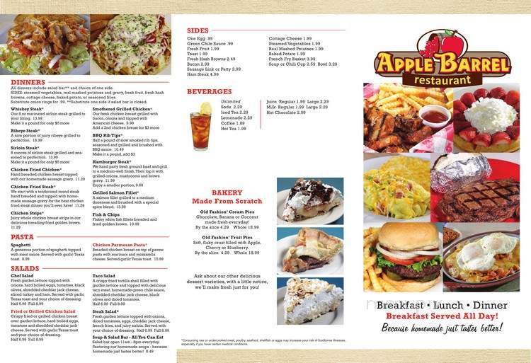 Apple Barrel Restaurant - Odessa, NE menu_pic