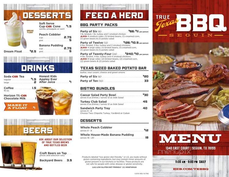 True Texas BBQ - Seguin, TX menu_pic