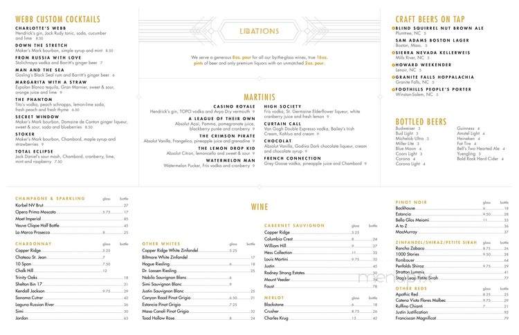 Webb Custom Kitchen - Gastonia, NC menu_pic
