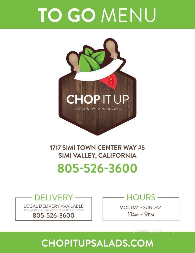 Chop It Up - Simi Valley, CA menu_pic