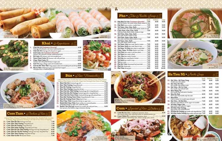 iPho Vietnamese Restaurant - Philadelphia, PA menu_pic