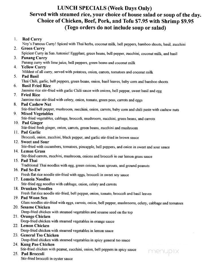 Noy's Bistro and Lounge - Rotonda West, FL menu_pic