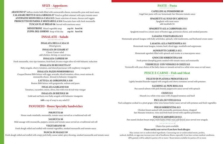 Pazzo Pomodoro - Ashburn, VA menu_pic
