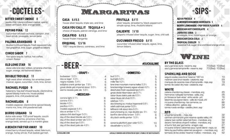 Salt & Lime - Steamboat Springs, CO menu_pic
