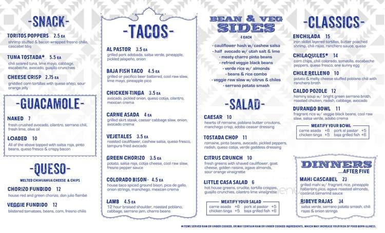 Salt & Lime - Steamboat Springs, CO menu_pic
