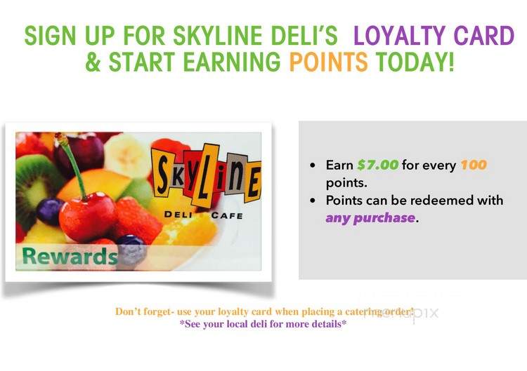 Skyline Deli - Houston, TX menu_pic