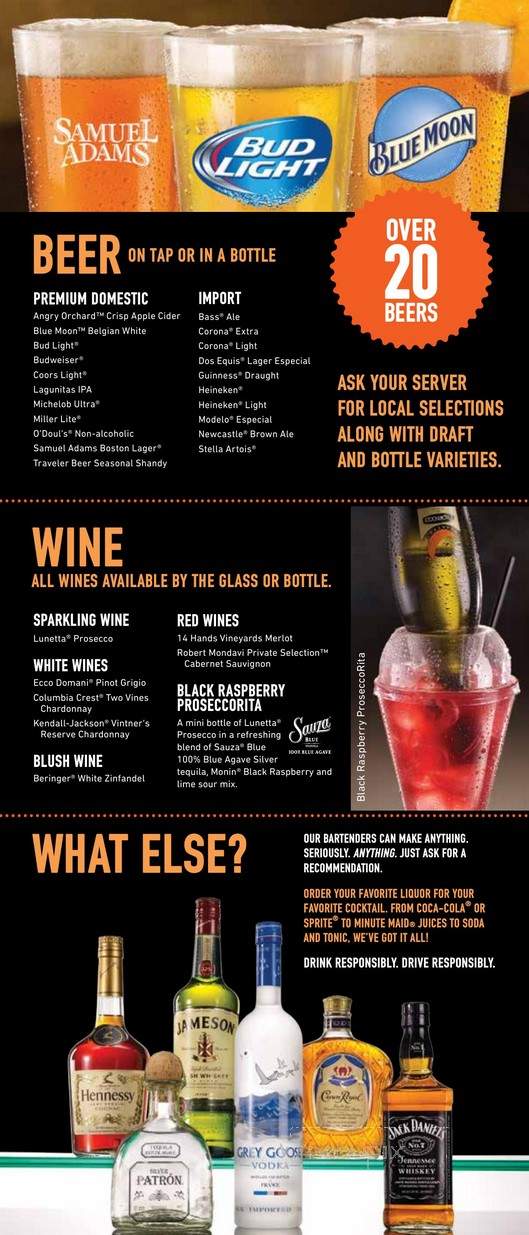 Dave & Buster's - San Antonio, TX menu_pic