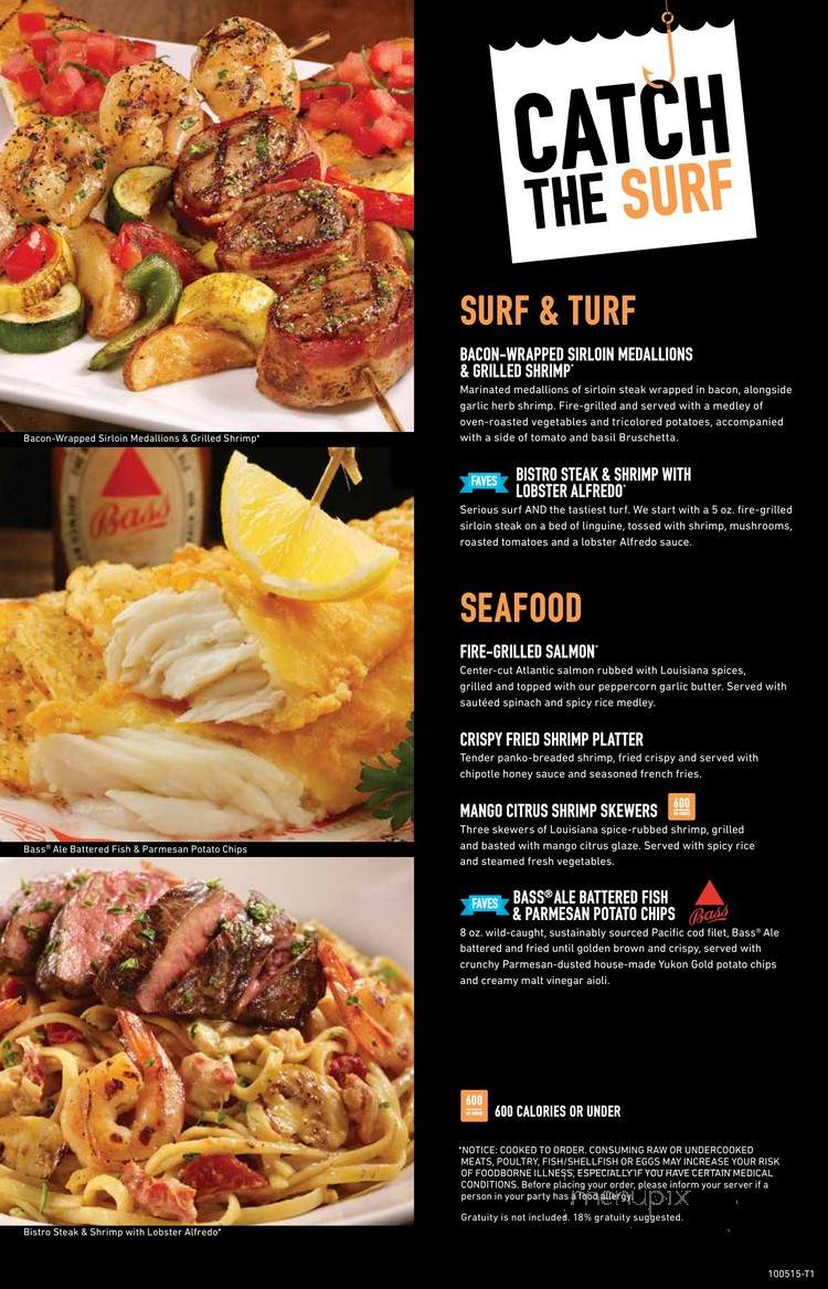 Dave & Buster's - San Antonio, TX menu_pic