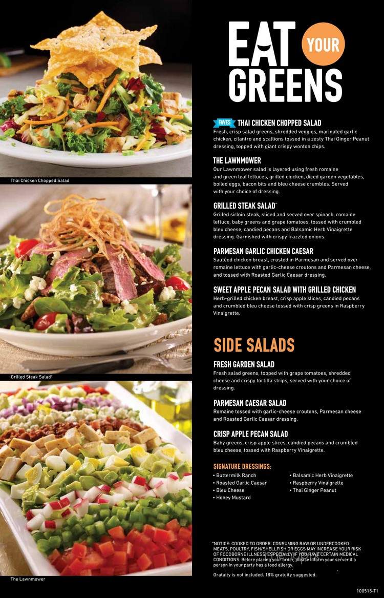 Dave & Buster's - San Antonio, TX menu_pic