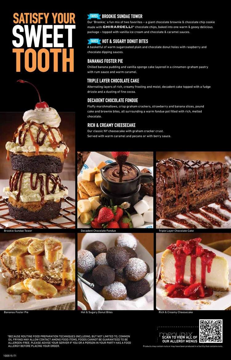 Dave & Buster's - San Antonio, TX menu_pic
