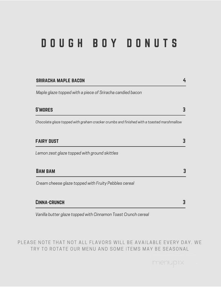 Dough Boy Donuts - Fort Worth, TX menu_pic