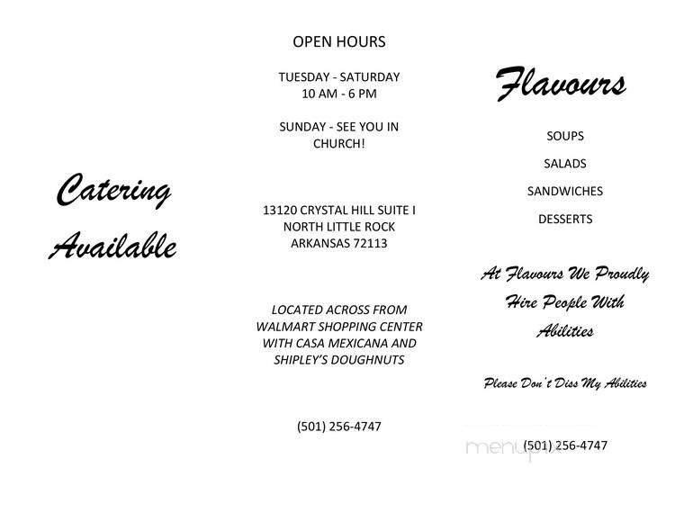 Flavours - North Little Rock, AR menu_pic