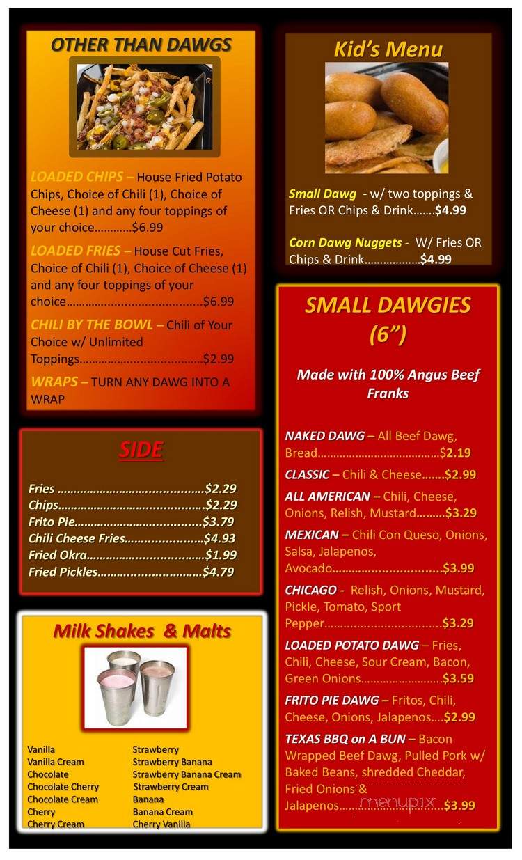 Hot Dawg Stop - Lafayette, LA menu_pic