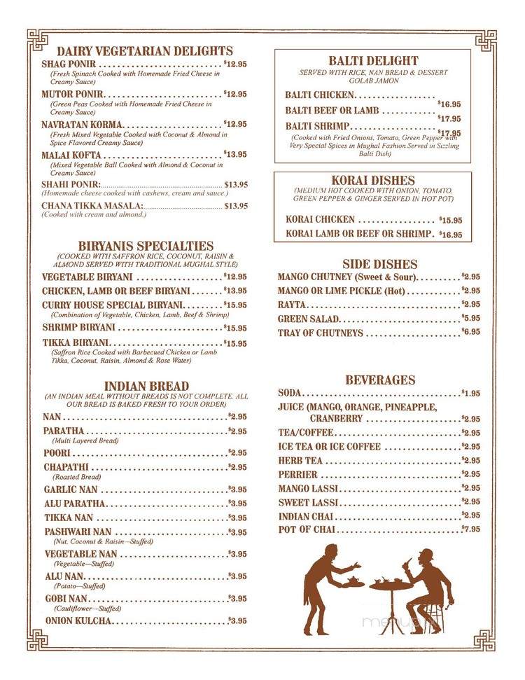 Hudson Curry House - Hudson, NY menu_pic