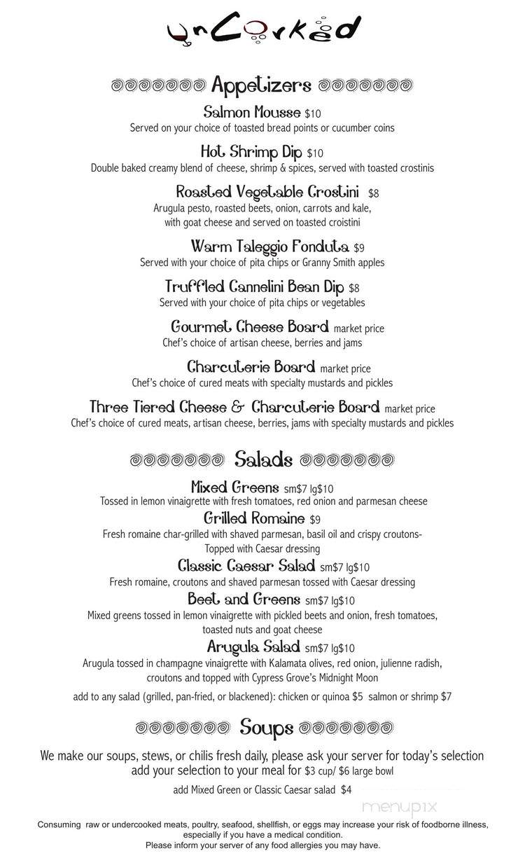 Knoxville Uncorked - Knoxville, TN menu_pic