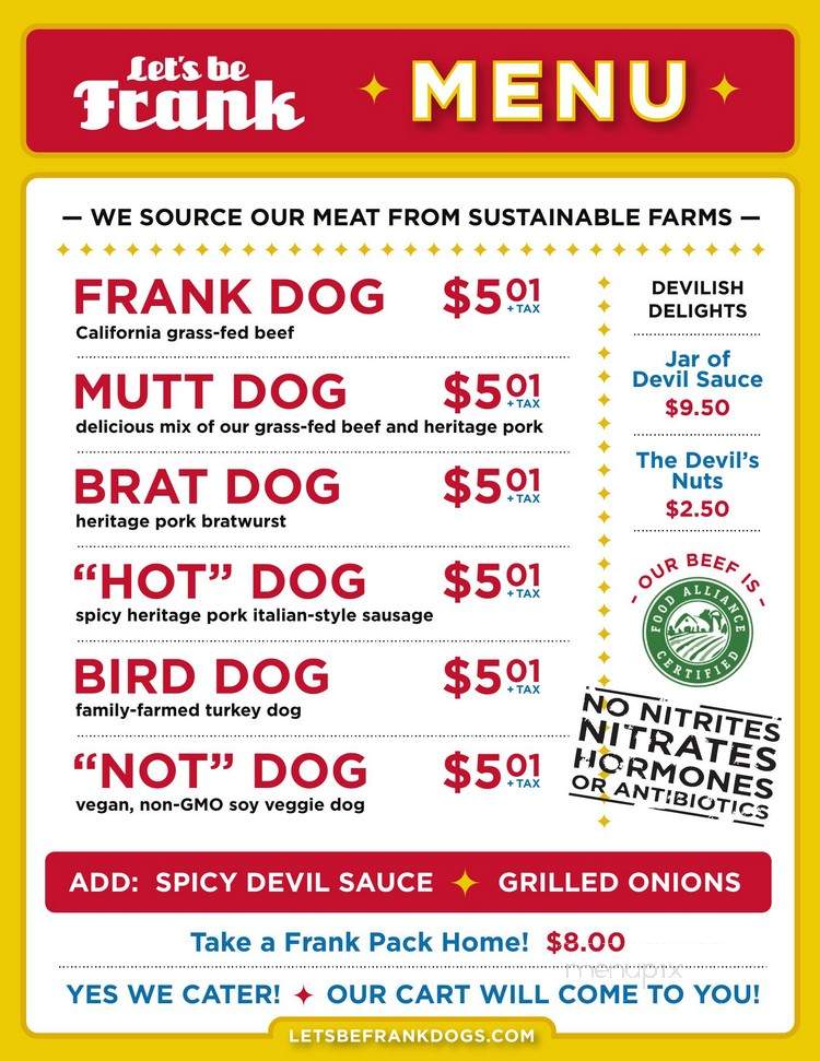 Let's Be Frank - San Francisco, CA menu_pic