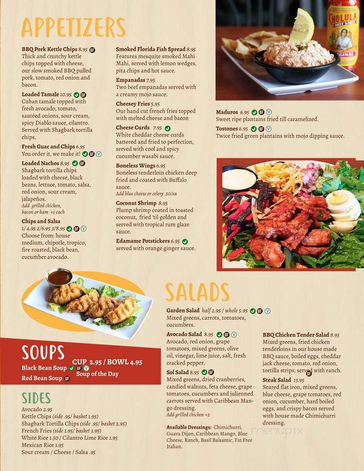Online Menu of Sol Restaurant, Athens, OH