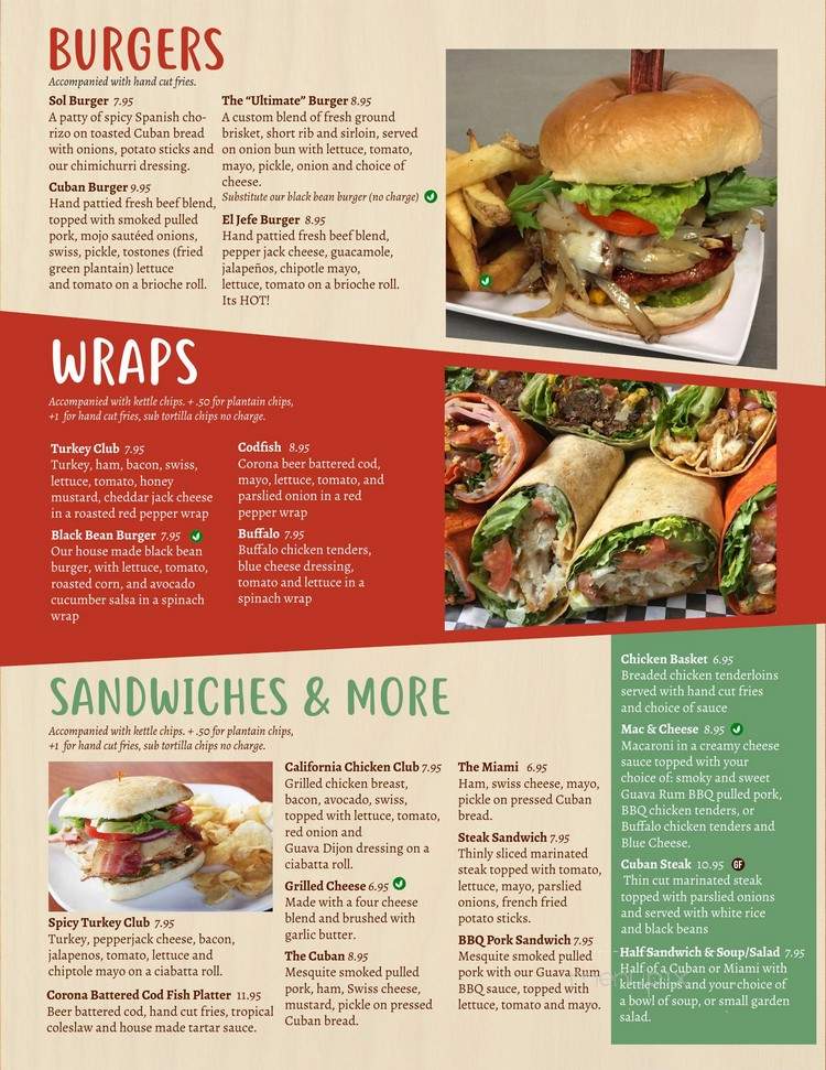 Sol Restaurant - Athens, OH menu_pic