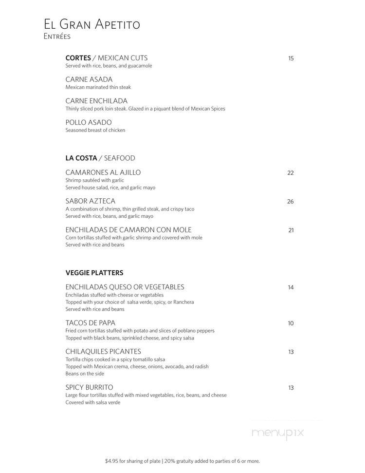 Charrito's Restaurant - Hoboken, NJ menu_pic