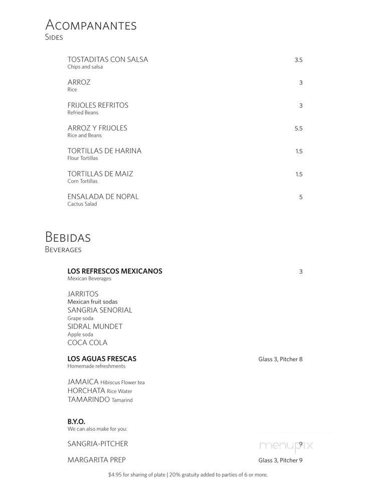 Charrito's Restaurant - Hoboken, NJ menu_pic