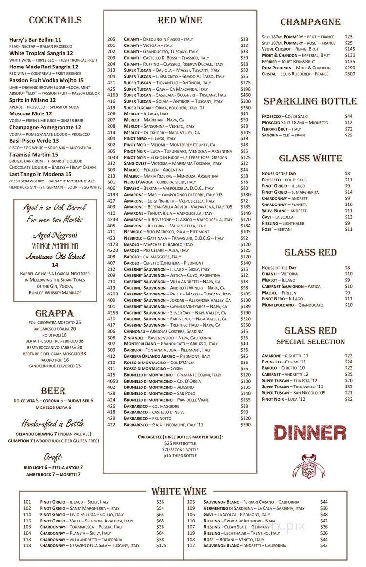 Caffe Milano - Naples, FL menu_pic