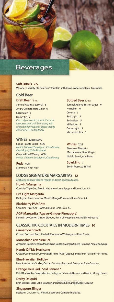Camp Critter Bar and Grille - Kansas City, KS menu_pic