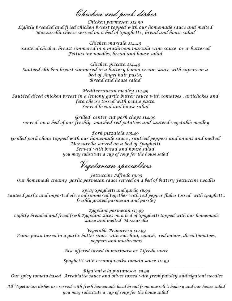 Delciellos Ristorante And Lounge - Ravenna, OH menu_pic