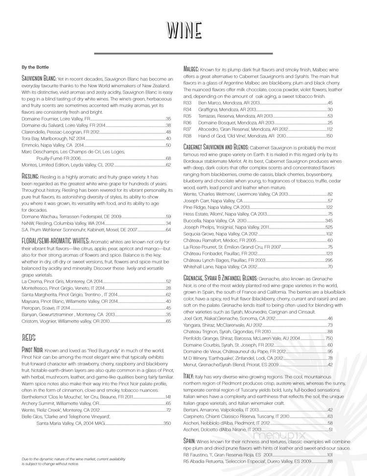 Flannel - Stowe, VT menu_pic