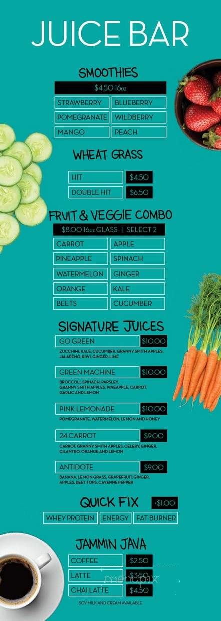Juice Bar - Bellflower, CA menu_pic