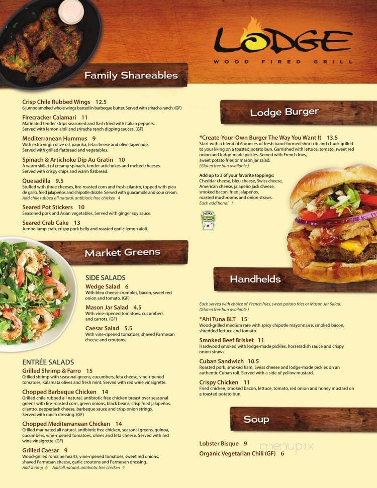Lodge Wood Fired Grill - Marvin, NC menu_pic