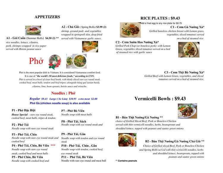 Pho Lucky - Detroit, MI menu_pic
