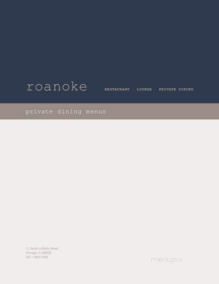 Roanoke Restaurant - Chicago, IL menu_pic