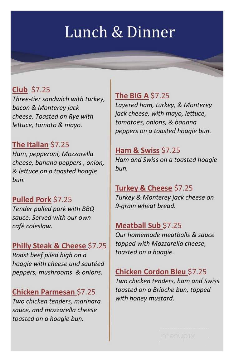 Front Porch Cafe - Hartville, OH menu_pic