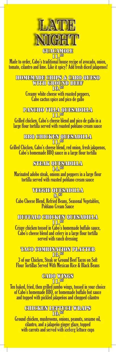 Cabo Flats - Miami, FL menu_pic