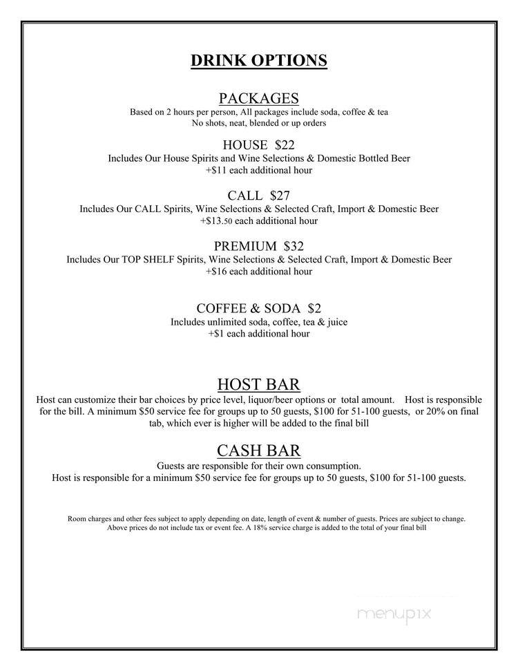 Coco Club - Chicago, IL menu_pic